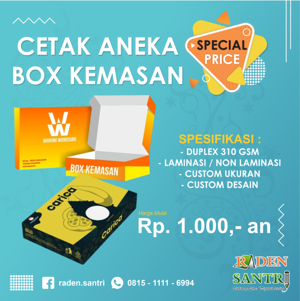 Cetak Aneka Box Kemasan