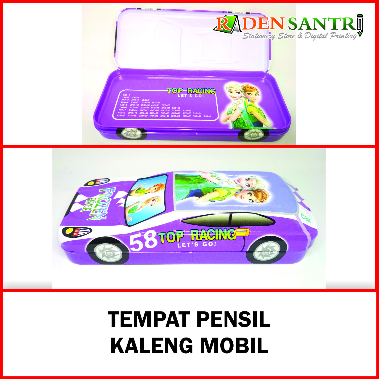 tempat pensil kaleng mobil