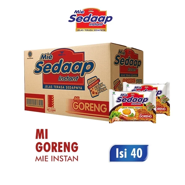Mie Sedaap Mie Instan Goreng 40 x 90 gr