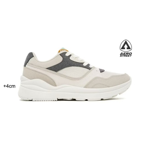 Aerostreet 37-44 Boston Natural Abu Abu - Sepatu Sneakers Casual