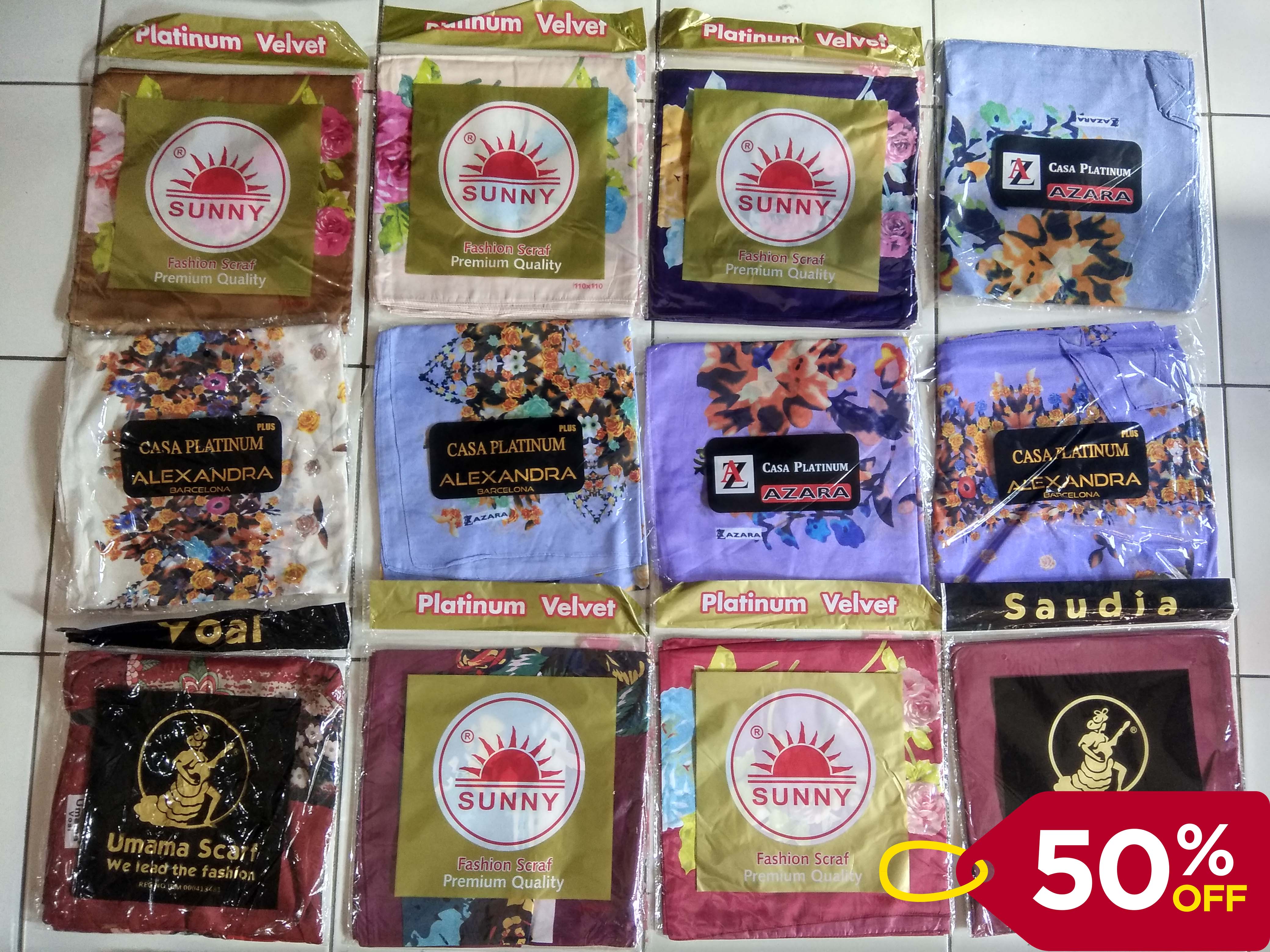 KERUDUNG VOAL,VELVET MURAH (baca deskripsi sebelum pesan)