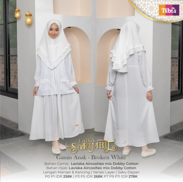 LAIKA GAMIS ANAK BROKEN WHITE P11