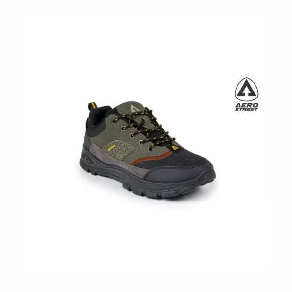 Aerostreet 40-43 Active Low Hitam Army Kuning - Sepatu Sneaker Boots