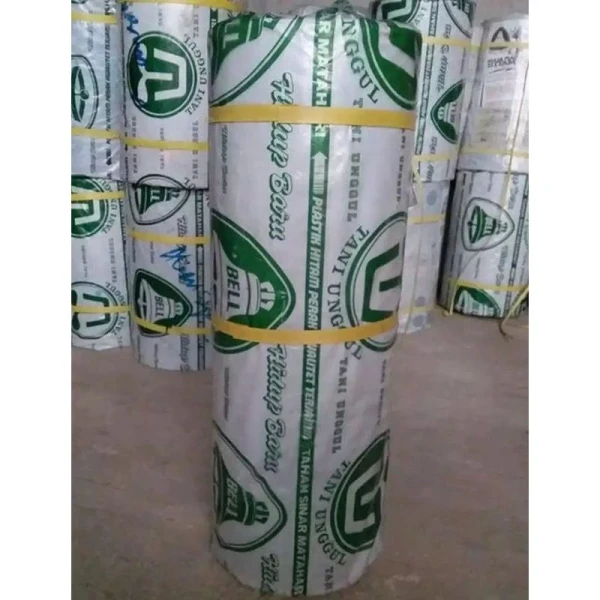 Mulsa BELL 1 Roll 18Kg - lebar 80cm - Plastik Mulsa Hitam Perak Mulsa Silver Plastik Pertanian + lobang
