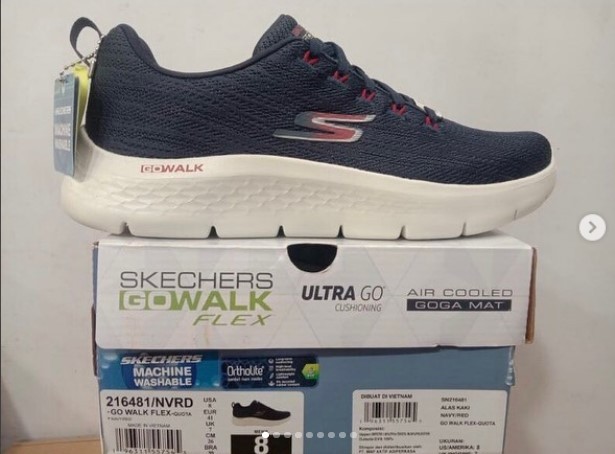 Skechers Go Walk Flex Quota - Navy Red (Men)