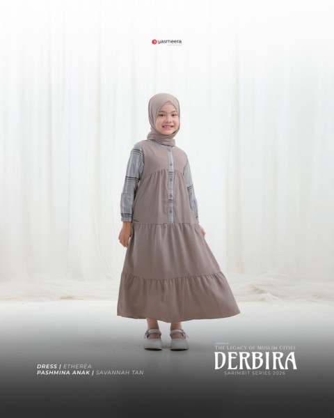 Yasmeera Official - SARIMBIT 2026 DERBIRA SERIES WARNA ETHEREA XS GAMIS ANAK