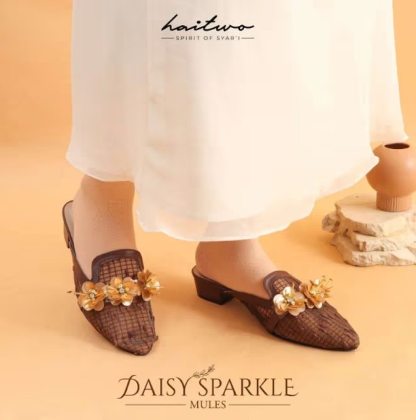 DAISY SPARKLE MULES BLACK SIRIUS