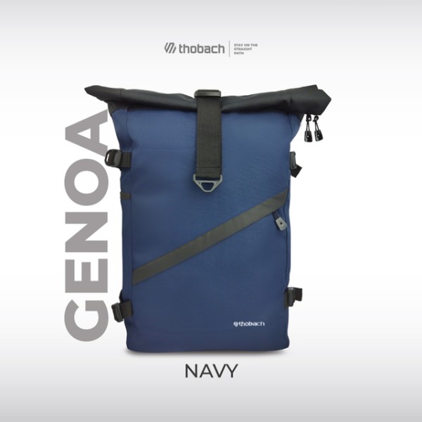 Thobach official - THOBACH Tas Ransel Tas Sekolah Backpack Anti Air Waterproof GENOA 471 gr Navy