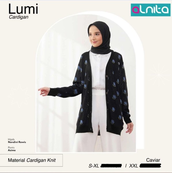LUMI CARDIGAN CAVIAR