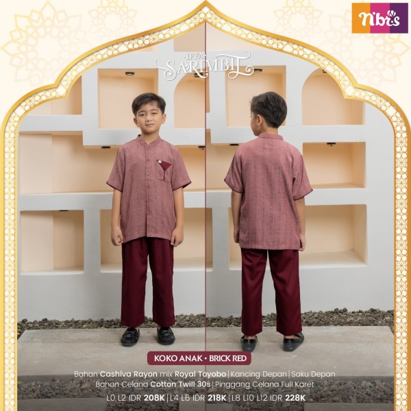 KHAWLA SARIMBIT KOKO ANAK BRICK RED