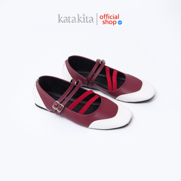 Katakita Sepatu Flat Rosa Flatshoes Red White