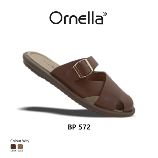 Ornella - BP 572 / Sandal Bustong Wanita 37-40 Brown