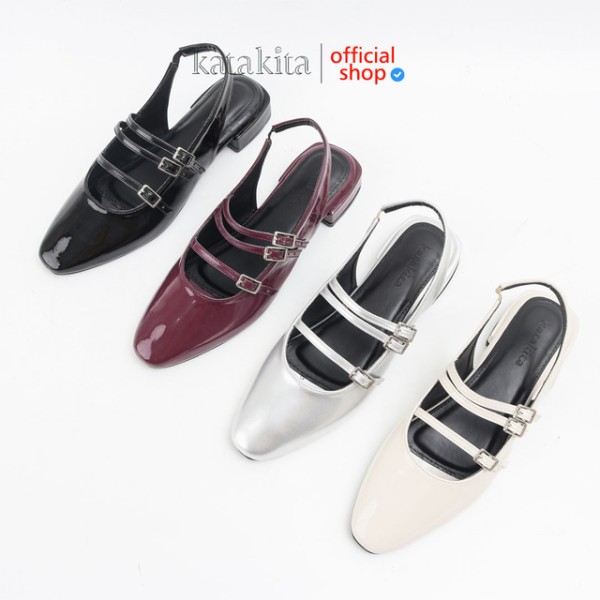 Katakita_Gimy Sepatu hak 3cm Burgundi