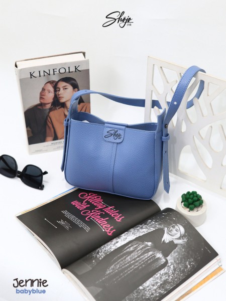 Moonzaya - JENNIE BAG BY SHOJO TAS SELEMPANG WANITA JENNIE BABY BLUE