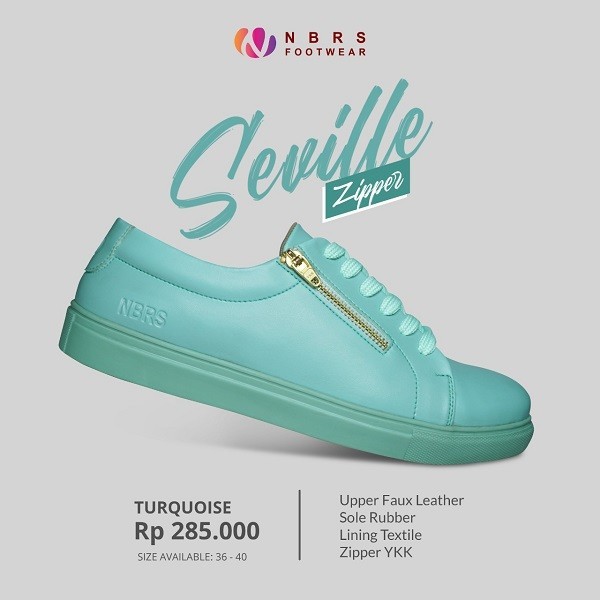 SEVILLE ZIPPER SEPATU WANITA TURQUOISE