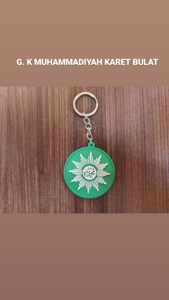 Gantungan Kunci Muhammadiyah Karet Bulat