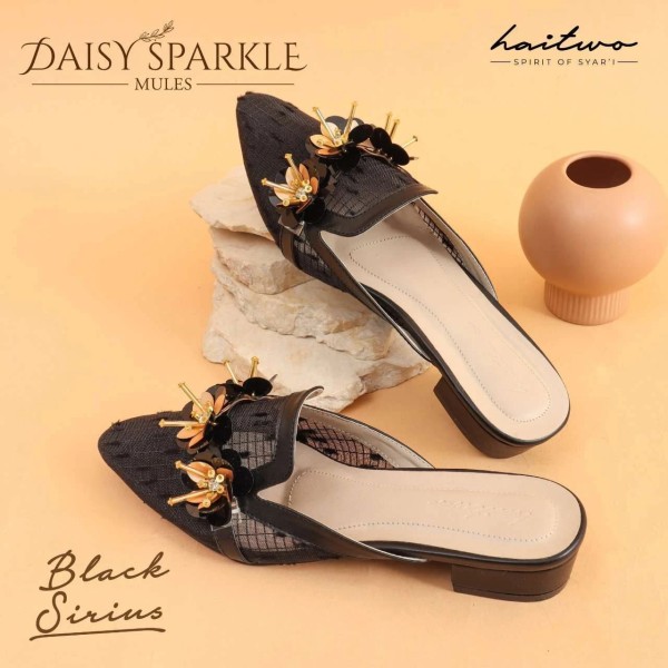 DAISY SPARKLE SEPATU WANITA BLACK SIRINS