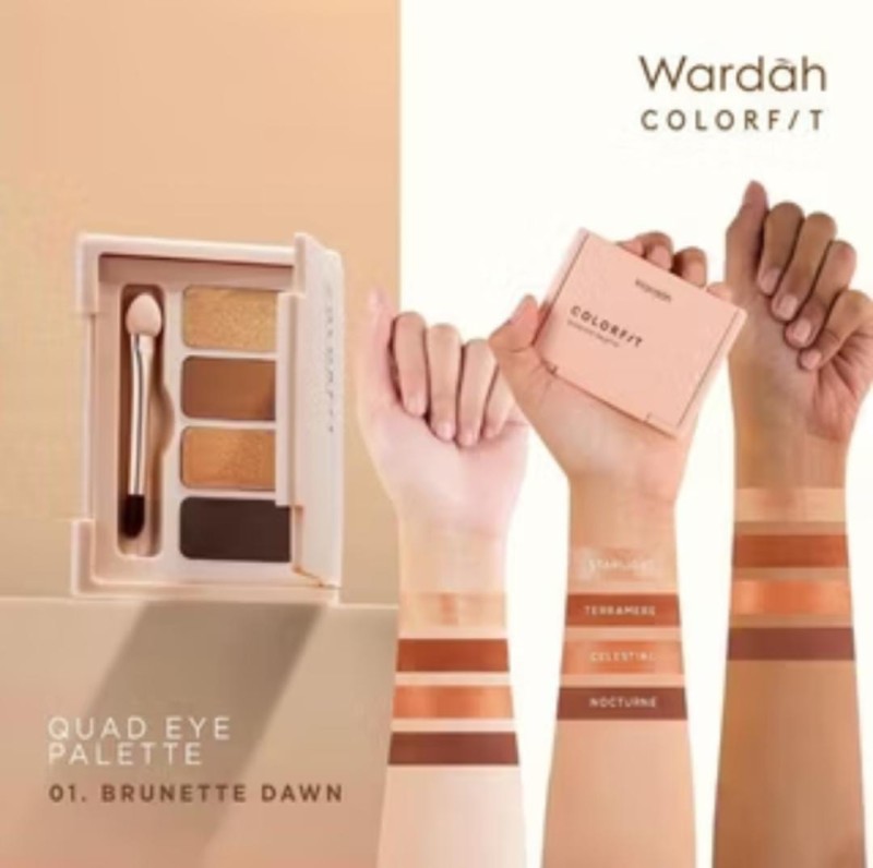 wardah colorfit quad eye pallete