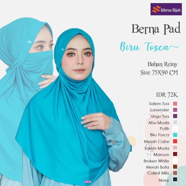 BERNA PAD JILBAB BIRU TOSCA