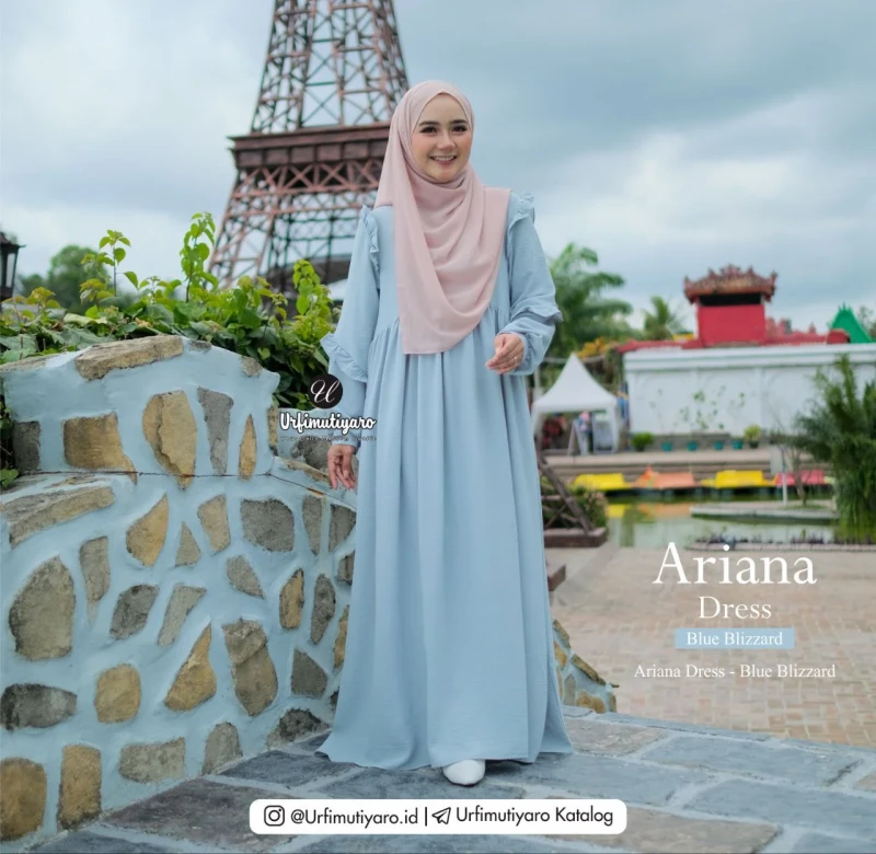 ARIANA DRESS BLUE BLIZZARD