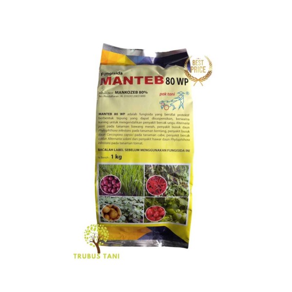 Fungisida MANTEB 80WP - Pak Tani 1Kg