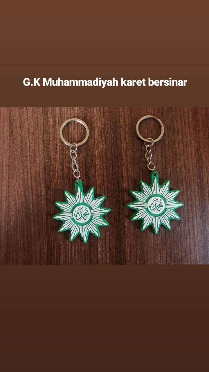 Gantungan Kunci Muhammadiyah Karet Bersinar