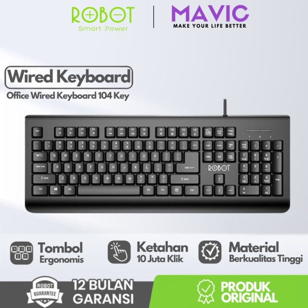 ROBOT OFFICE WIRED KEYBOARD RK20