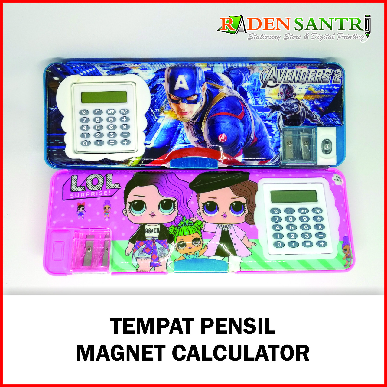 tempat pensil magnet kalkulator