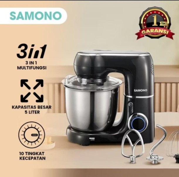 Rizki Electronics - Samono Stand Mixer 5 Liter Pengaduk Adonan 3in1 SWKM550