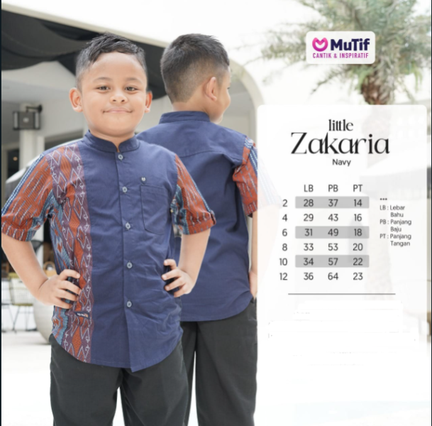 LITTLE ZAKARIA NAVY BLUE RED