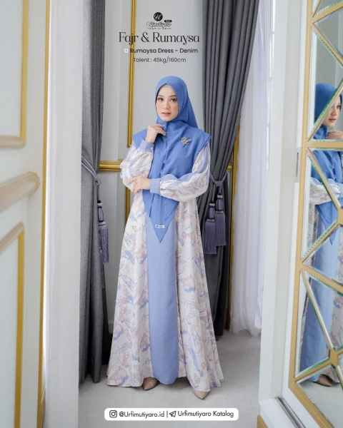 RUMAYSA DRESS DENIM