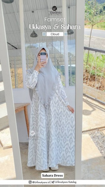 SAHARA DRESS CLOUD + RIBBON