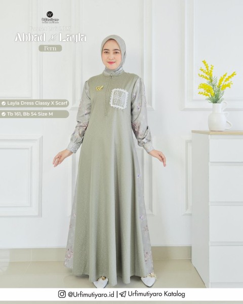 LAYLA DRESS CLASSY FERN