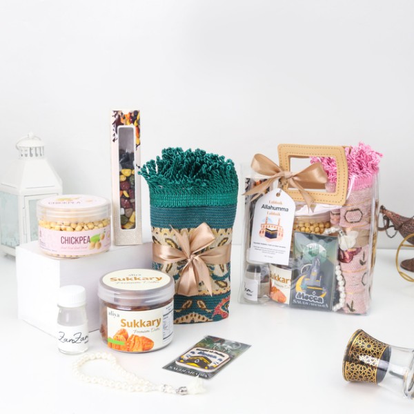 Aliya - Oleh-Oleh Haji Umroh Premium Paket Al Ula Tas Mika PVC Hampers Sajadah