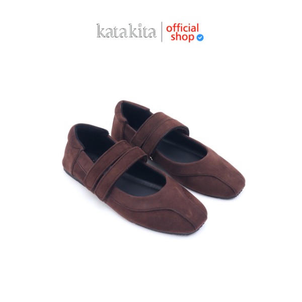 Katakita Sepatu Flat Aurel Elara Coffee