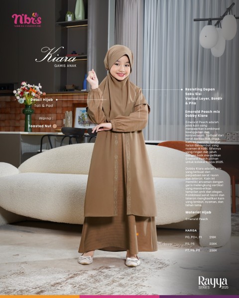 Kiara Gamis anak toasted Nut
